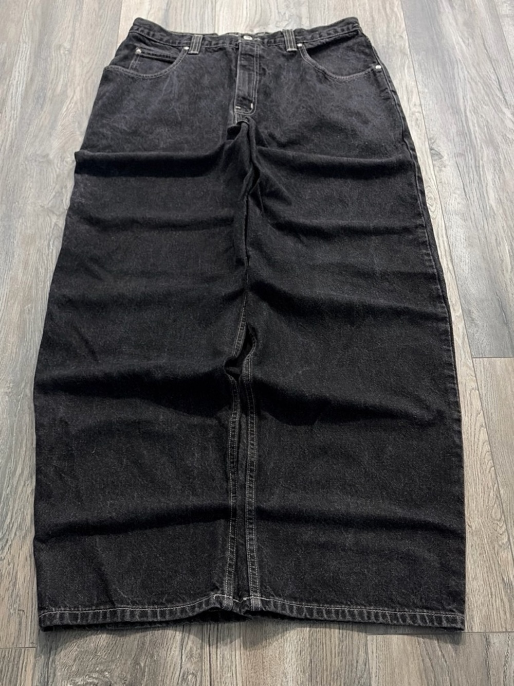 Vintage Anchor Blue Beyond Baggy Black Jeans 38 x 32